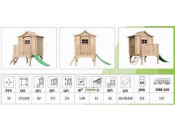 CASETTA RIFUGIO 171x130x212h cm